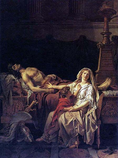 Jacques-Louis David Andromache mourns Hector